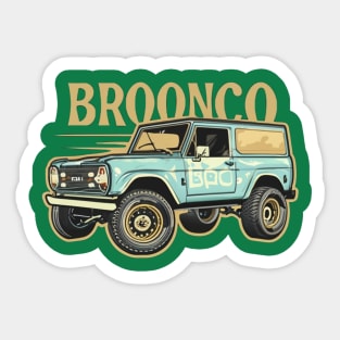 Retro 1987-1991 Ford Bronco w/Tires Sticker